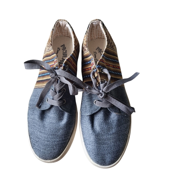 Pacha Mama Woven Tapestry Tribal Colorful Sneaker Shoes Size 9 - Picture 2 of 10